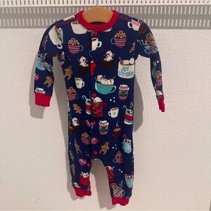 Little Blue House Navy Christmas Print Sleeper